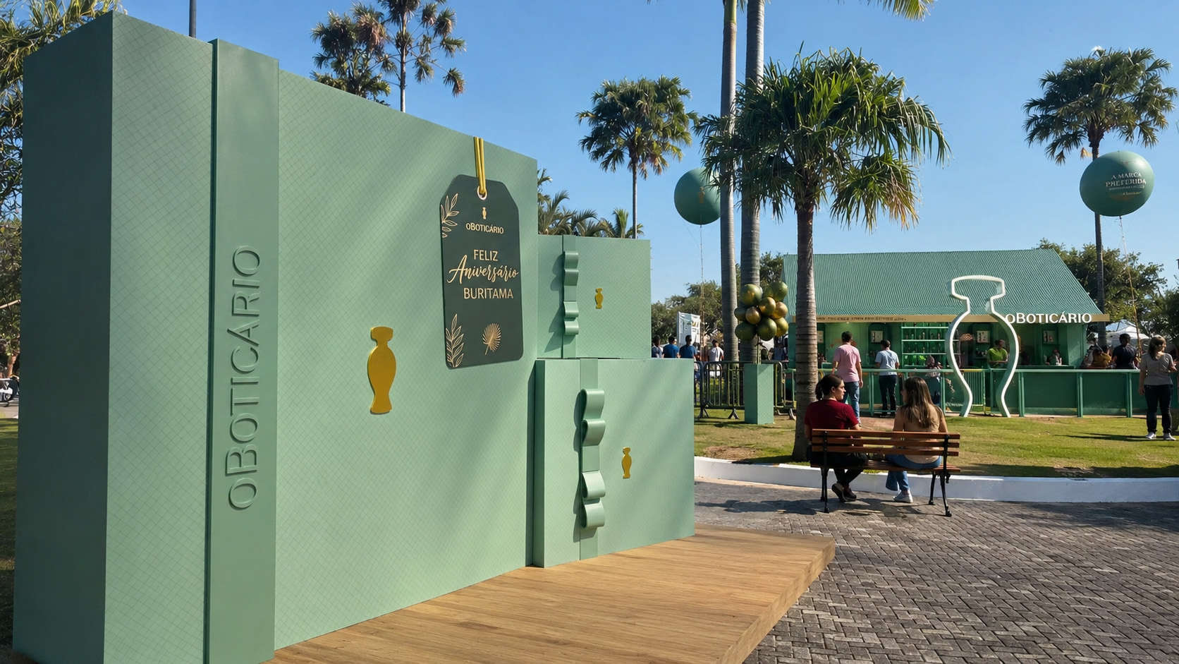 Ativação O Boticário na praça de Buritama/SP